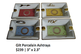 Gilt Porcelain Ashtrays - inkANDopium