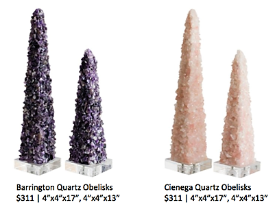 Barrington and Cienega Quartz Obelisks - inkANDopium
