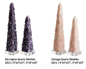 Barrington and Cienega Quartz Obelisks - inkANDopium